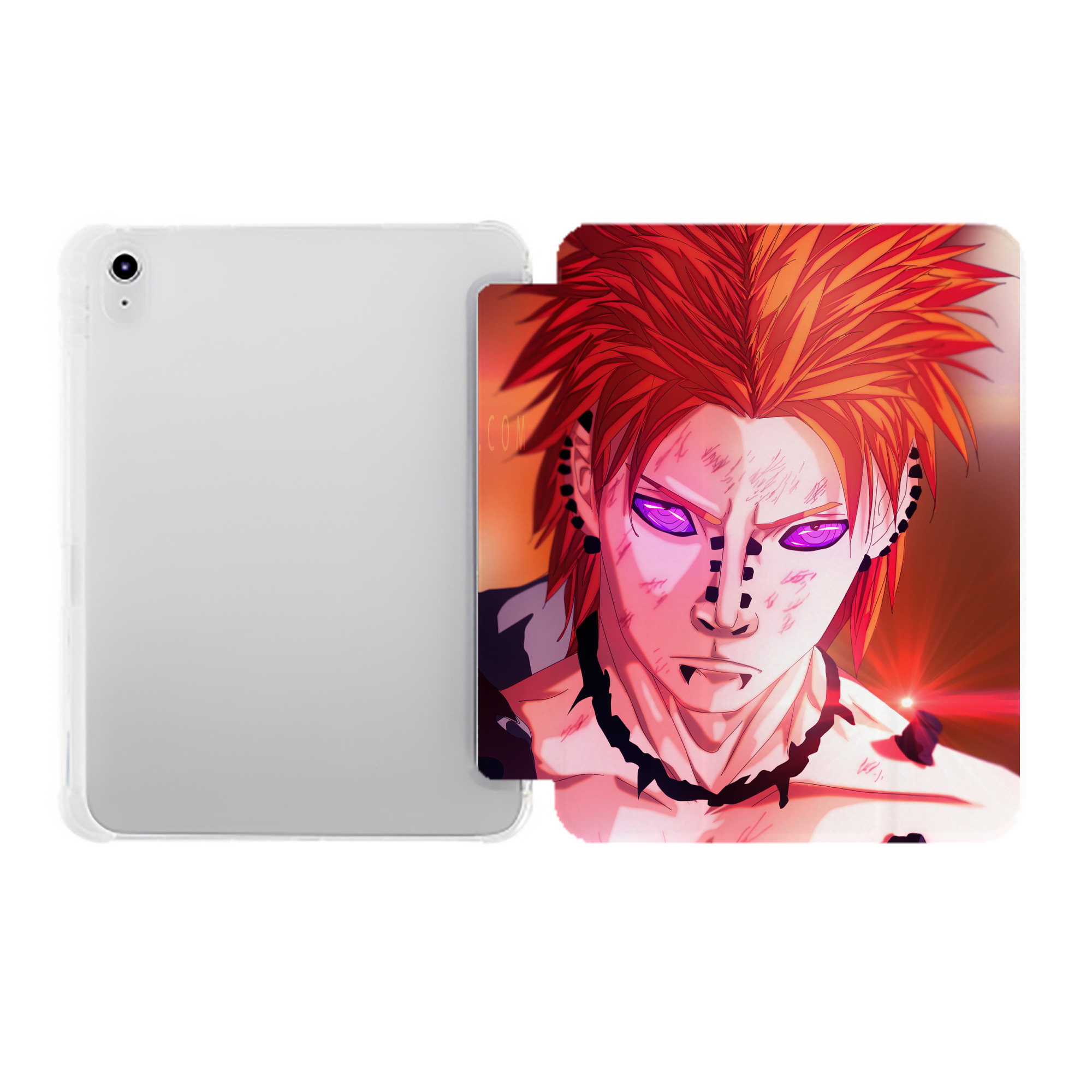 （画像用） NARUTO -ナルト- NARUTO -ナルト- 疾風伝 IPad ケース ペン収納付き 三つ折りスタンド PUレザー×シリコン 対応機種9.5/10.5/10.9インチ